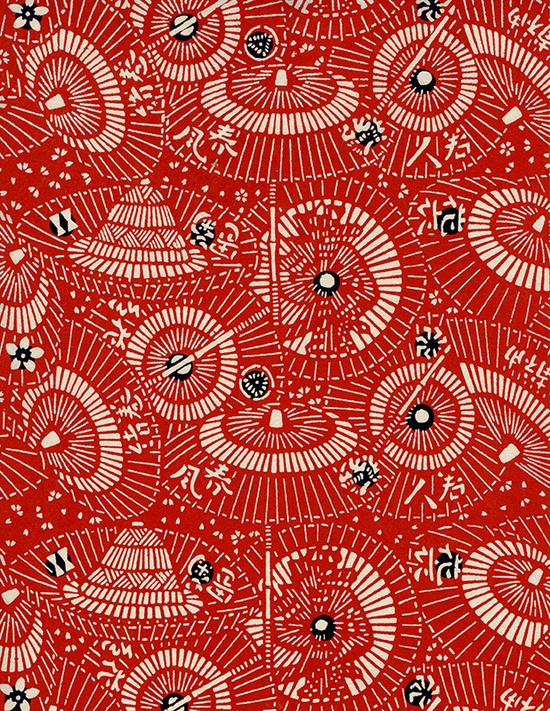 Japanese Patterns in Red - Panda's House