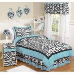 black-turquoise-zebra-bedding