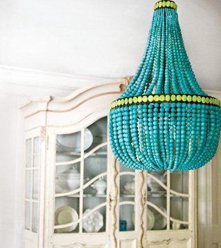 turquoise chandelier lighting