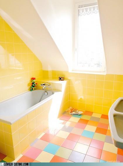 yellow bathroom