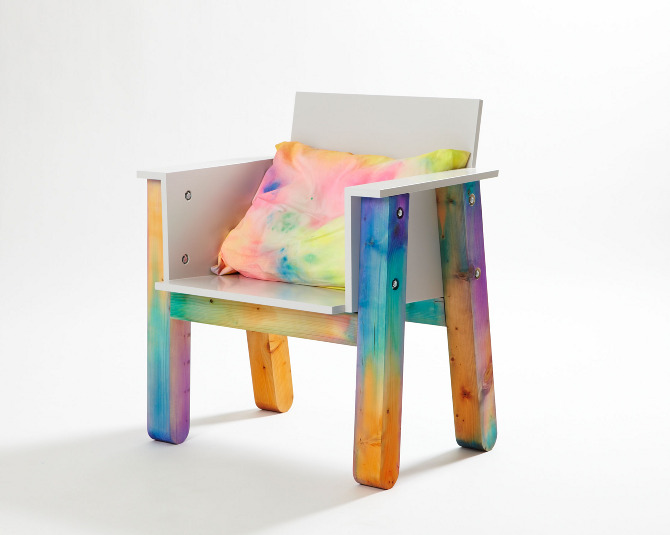 rainbow easy chair