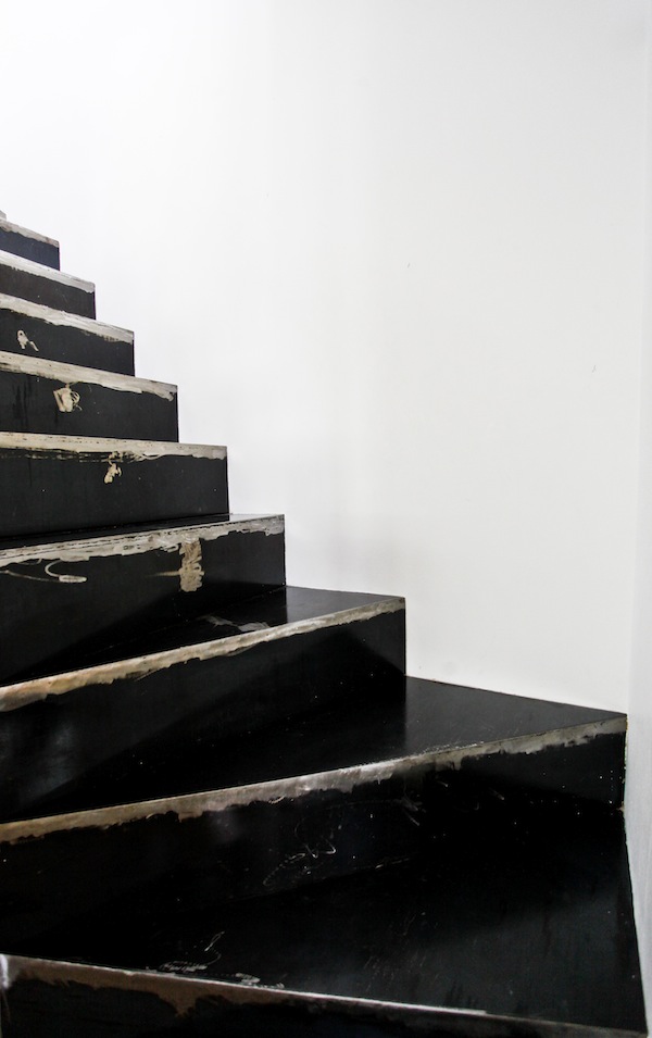 black stairs