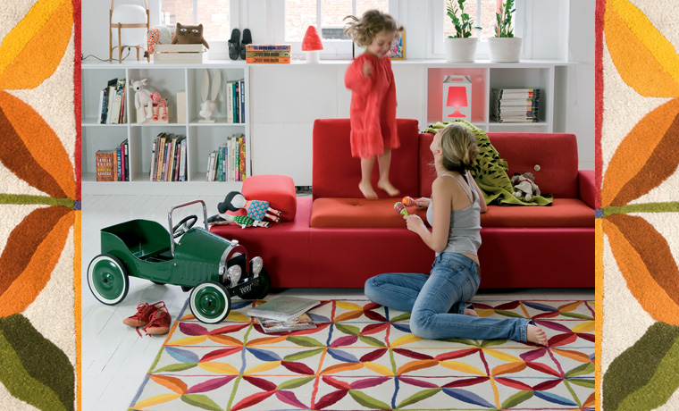 colorful floor rug