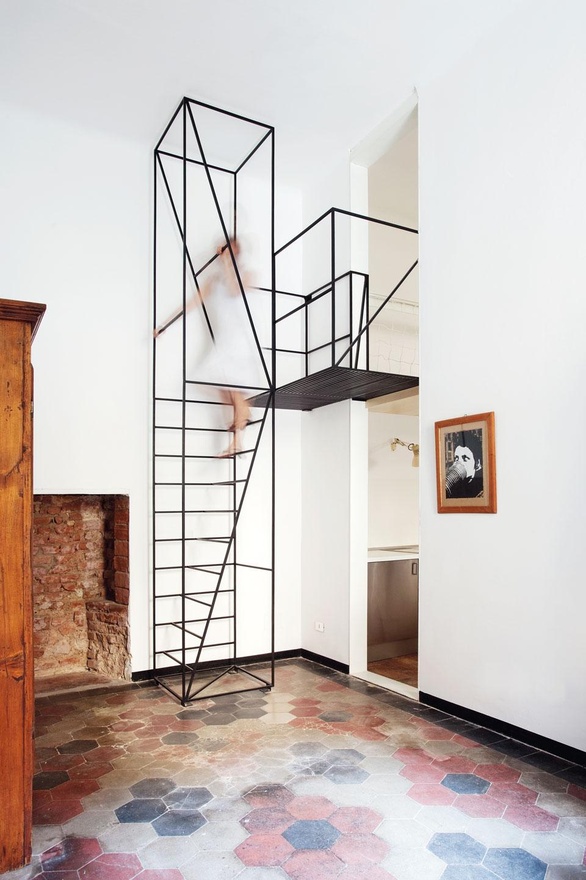 metal framed stairs