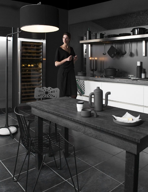 modern black kitchen