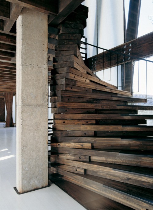 wooden staircase