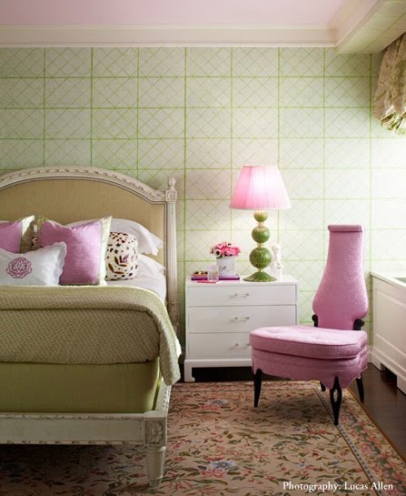 Pink and Green Interiors - Panda's House