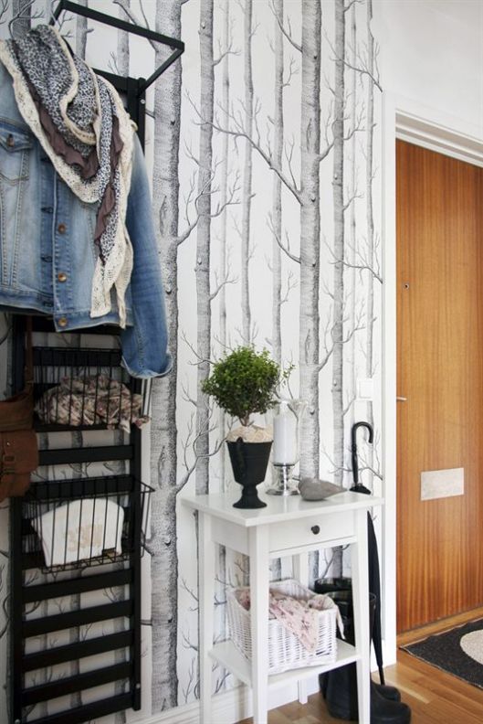 tree wall paper interior