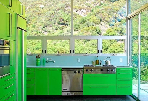 chroma green kitchen modern