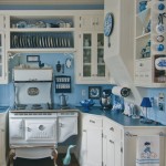 blue and white country kitchen 2