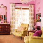 pink and yellow design interior