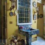 yellow bathroom