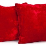 buy red velvet cushions