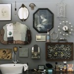 grey walls vintage pictures and mirrors