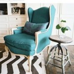 teal armchair