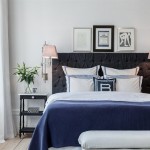 scandinavian bedroom in indigo