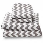 King Sheet Set Gray Chevron